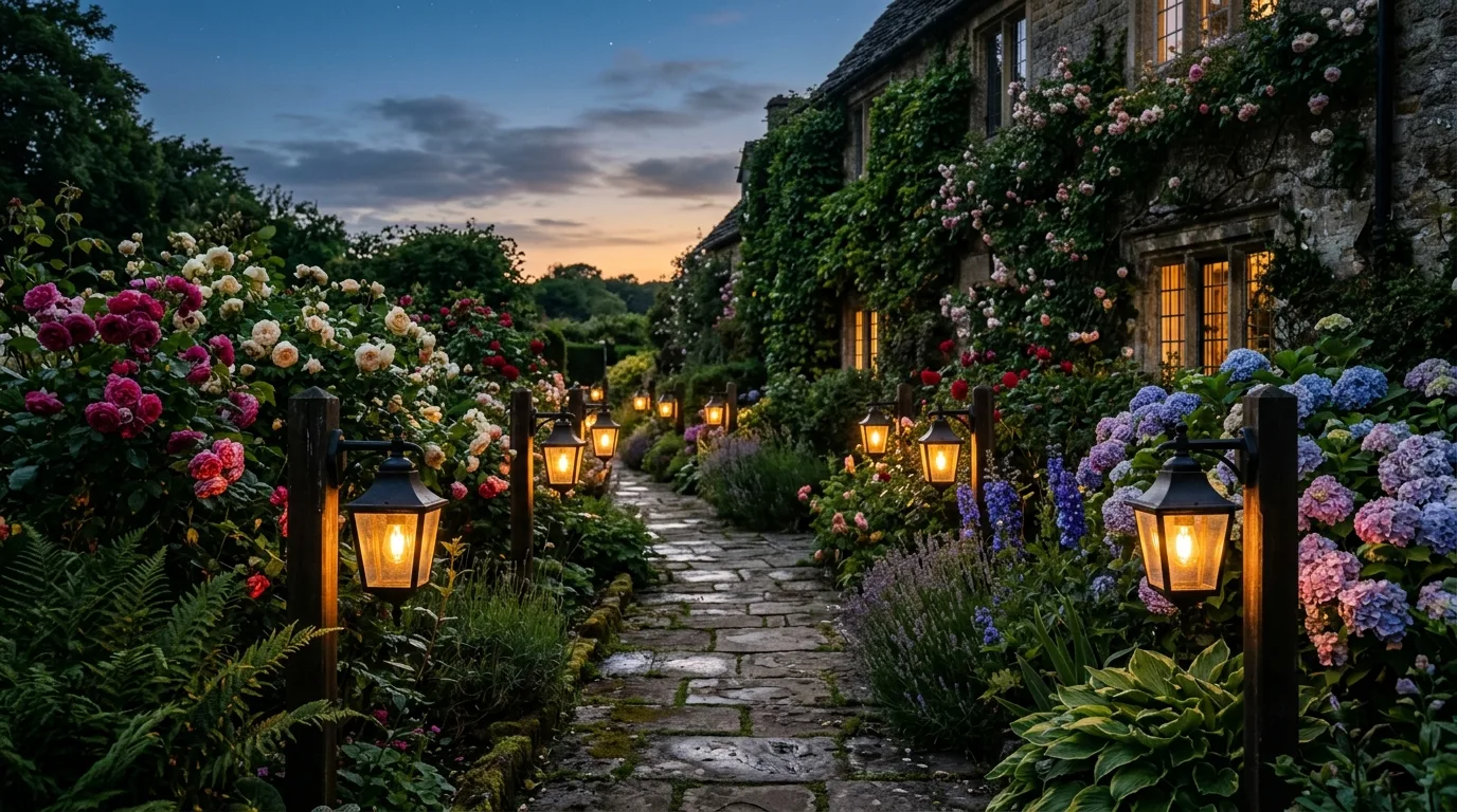 Lantern-Lit Garden Path